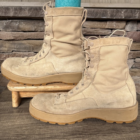 Vibram Military Combat Boot Desert Tan With Jungle Vent Men 13 Regular - Picture 1 of 16